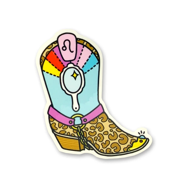Sara M. Lyons - Zodiac Boots Sticker - Leo - Not Every Libra