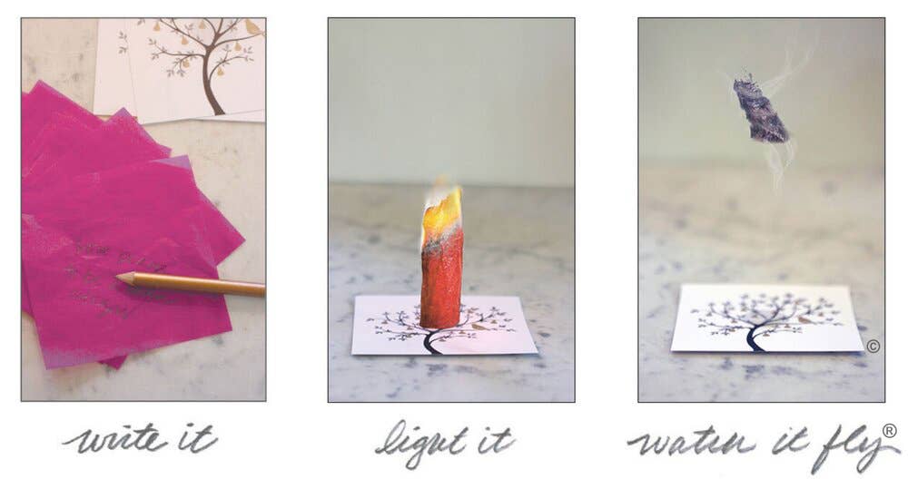 FLYING WISH PAPER® – Manifestation & Intention Ceremony Kits - DREAM Wish Paper Ritual Gift Kit | Fairy Gift | Wish Kit