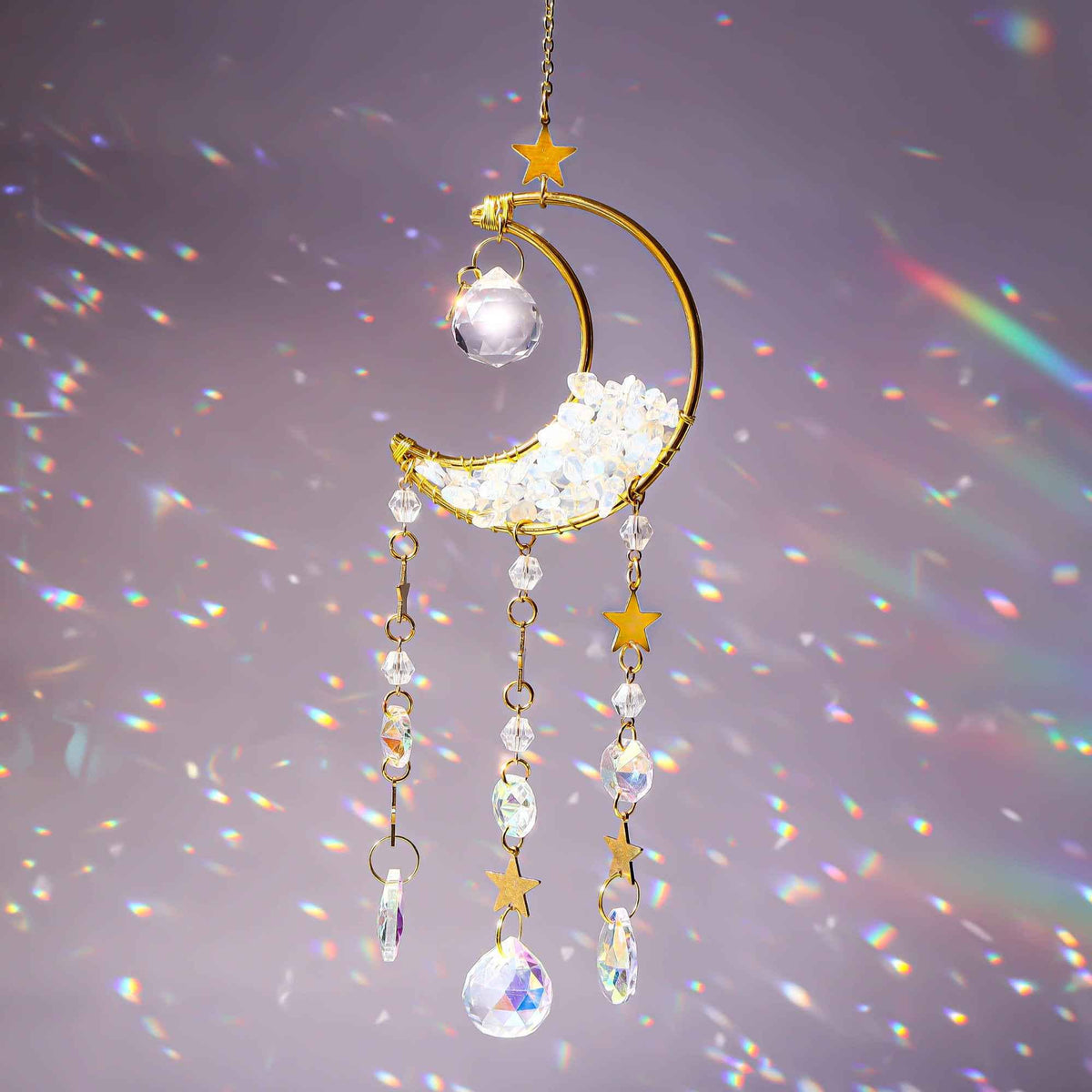 Opalite Moon Suncatcher