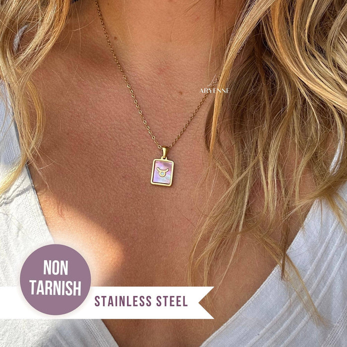 Zodiac Pink Shell Necklace: Sagittarius - Not Every Libra