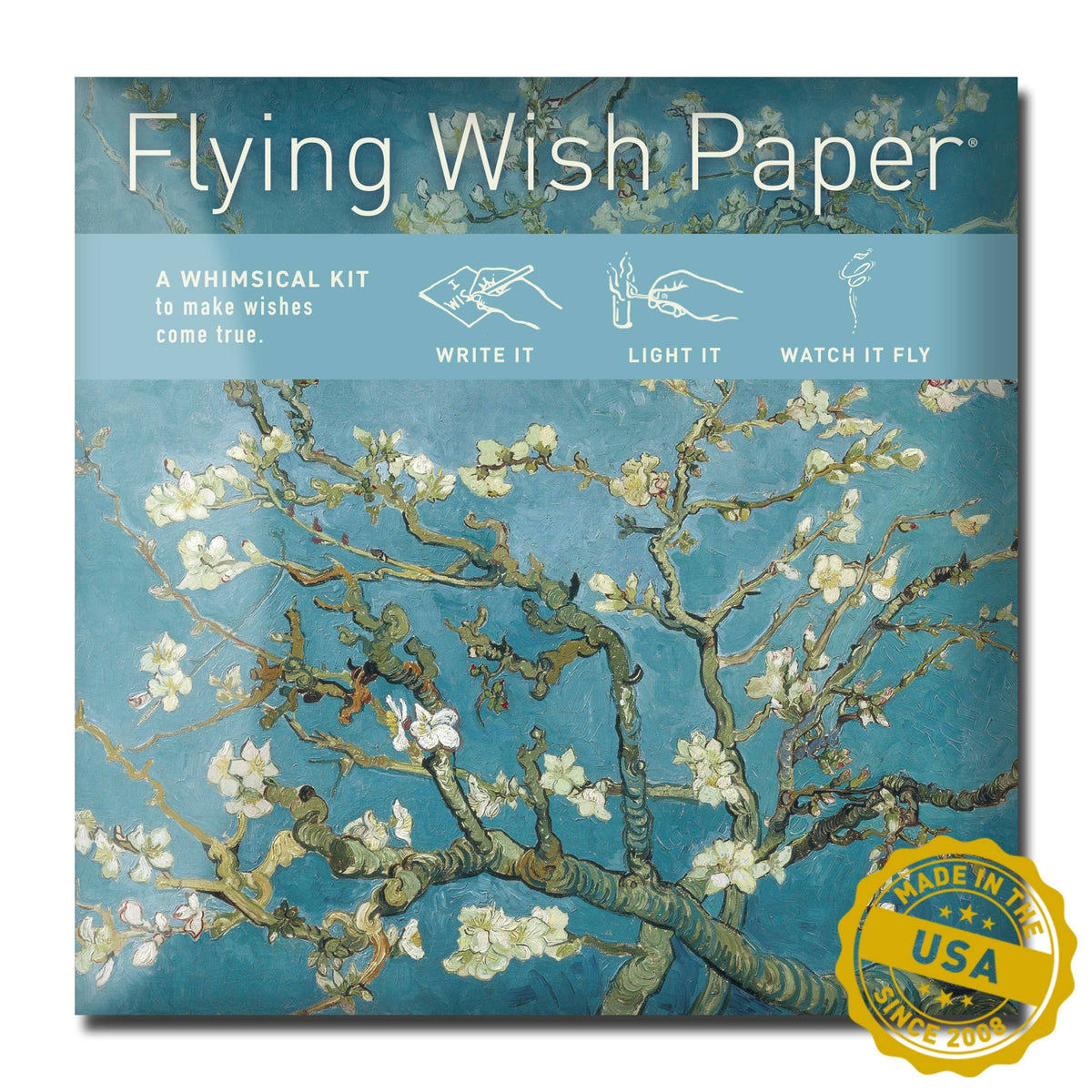 FLYING WISH PAPER® – Manifestation & Intention Ceremony Kits - ALMOND BLOSSOMS - Wish Paper™ Spring Mindfulness Gift Kit