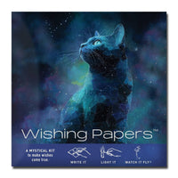 FLYING WISH PAPER® – Manifestation & Intention Ceremony Kits - COSMIC CAT — WISHING PAPERS™ Mini 15 WISHING KIT™ Gift