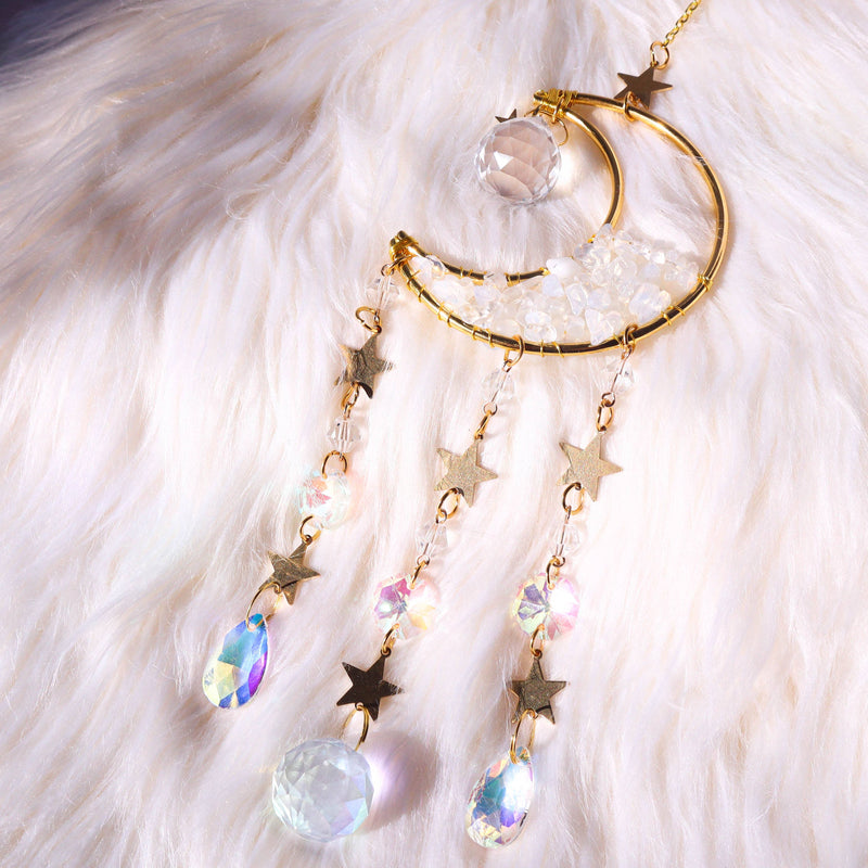 Opalite Moon Suncatcher - Not Every Libra