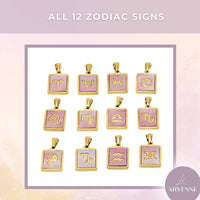 Zodiac Pink Shell Necklace: Gemini