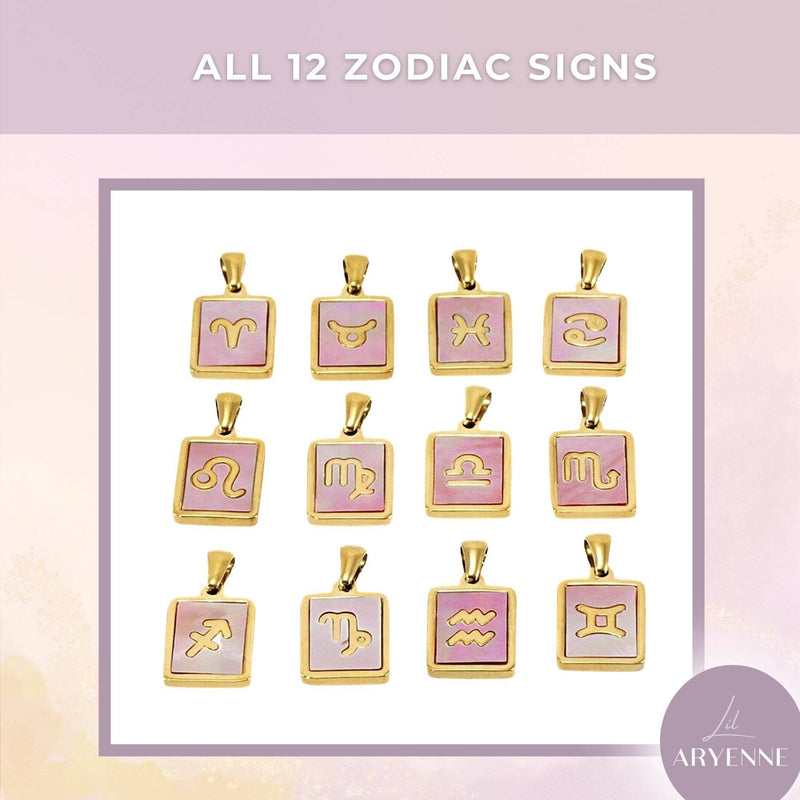 Zodiac Pink Shell Necklace: Virgo
