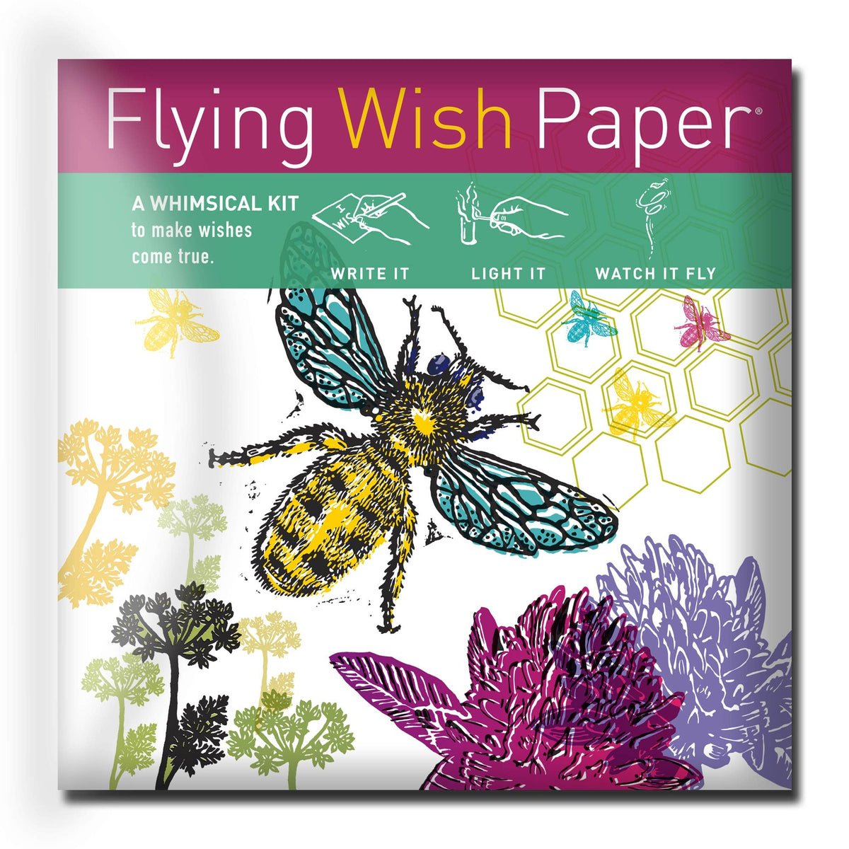 FLYING WISH PAPER® – Manifestation & Intention Ceremony Kits - JUST BEE Wish Paper Kit | Mindfulness Gift | Ritual Kit