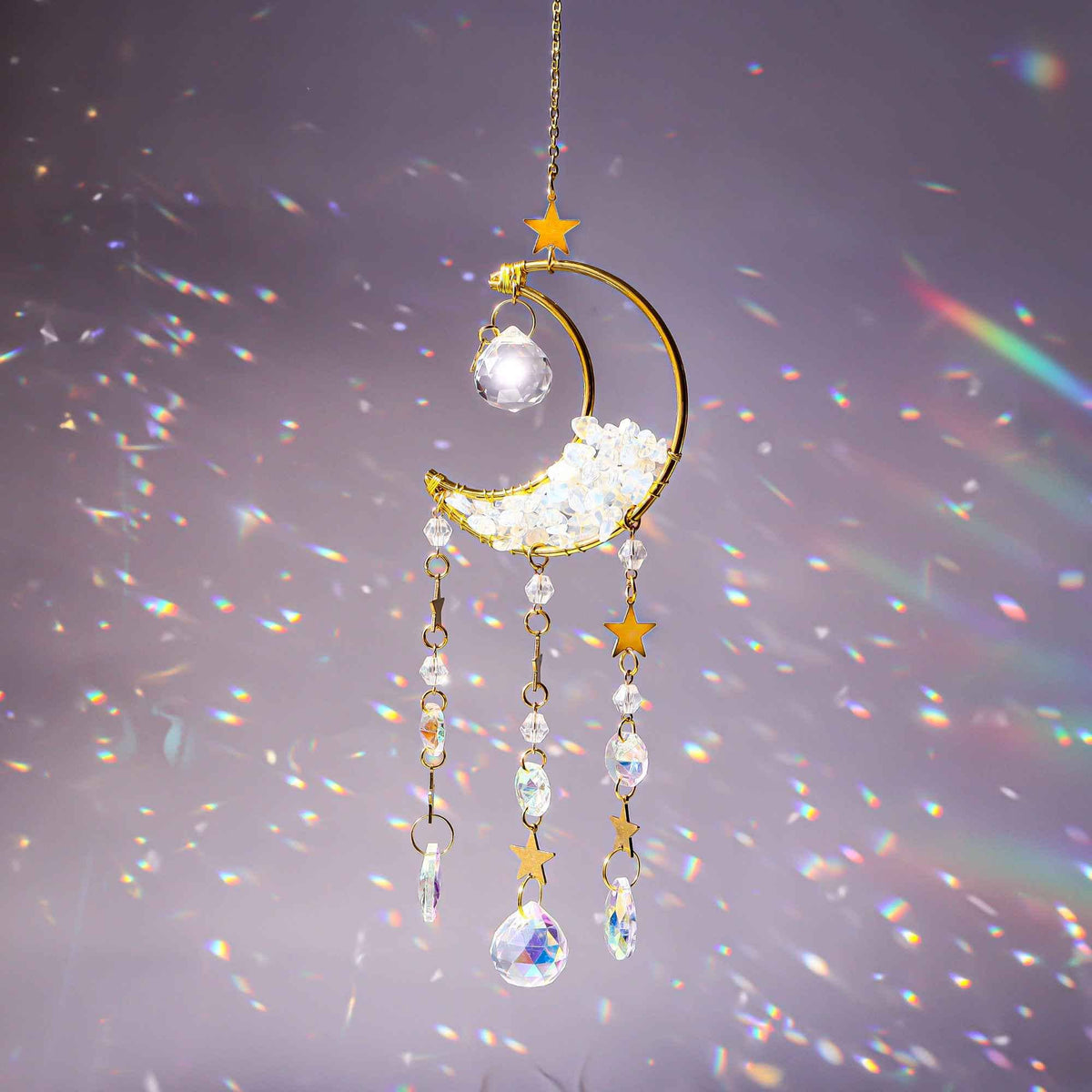 Opalite Moon Suncatcher - Not Every Libra