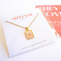 Zodiac Pink Shell Necklace: Leo