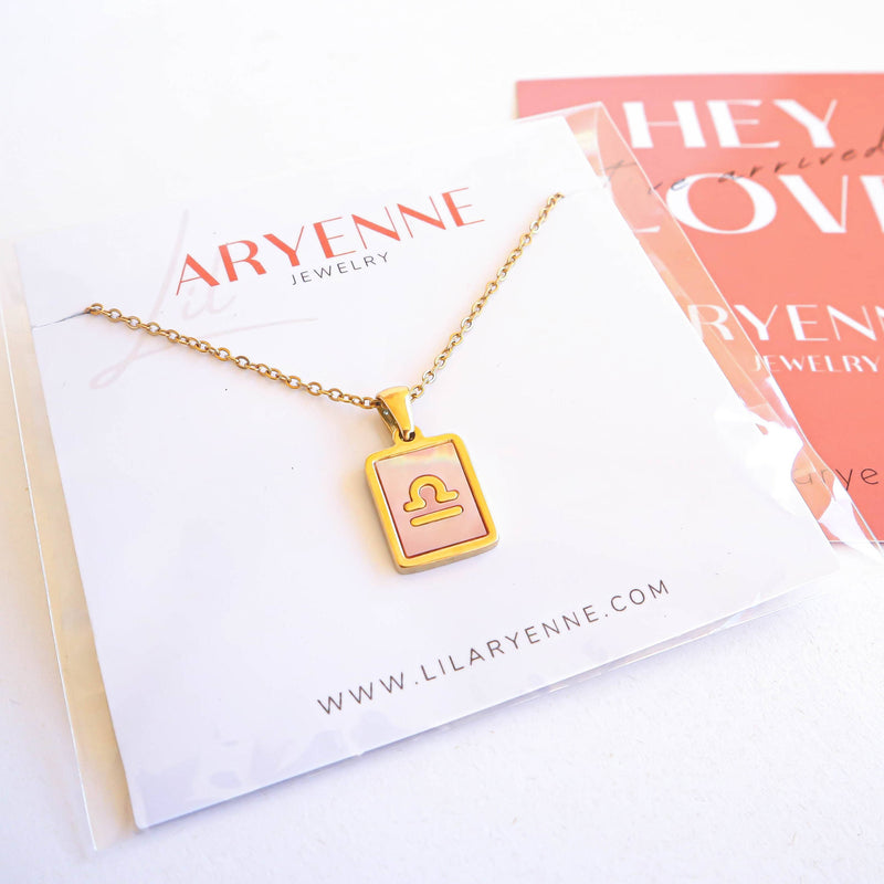 Zodiac Pink Shell Necklace: Leo - Not Every Libra