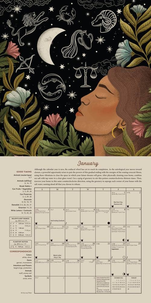 Llewellyn Worldwide - Llewellyn's 2027 Magical Moon Calendar: Spells & Lore