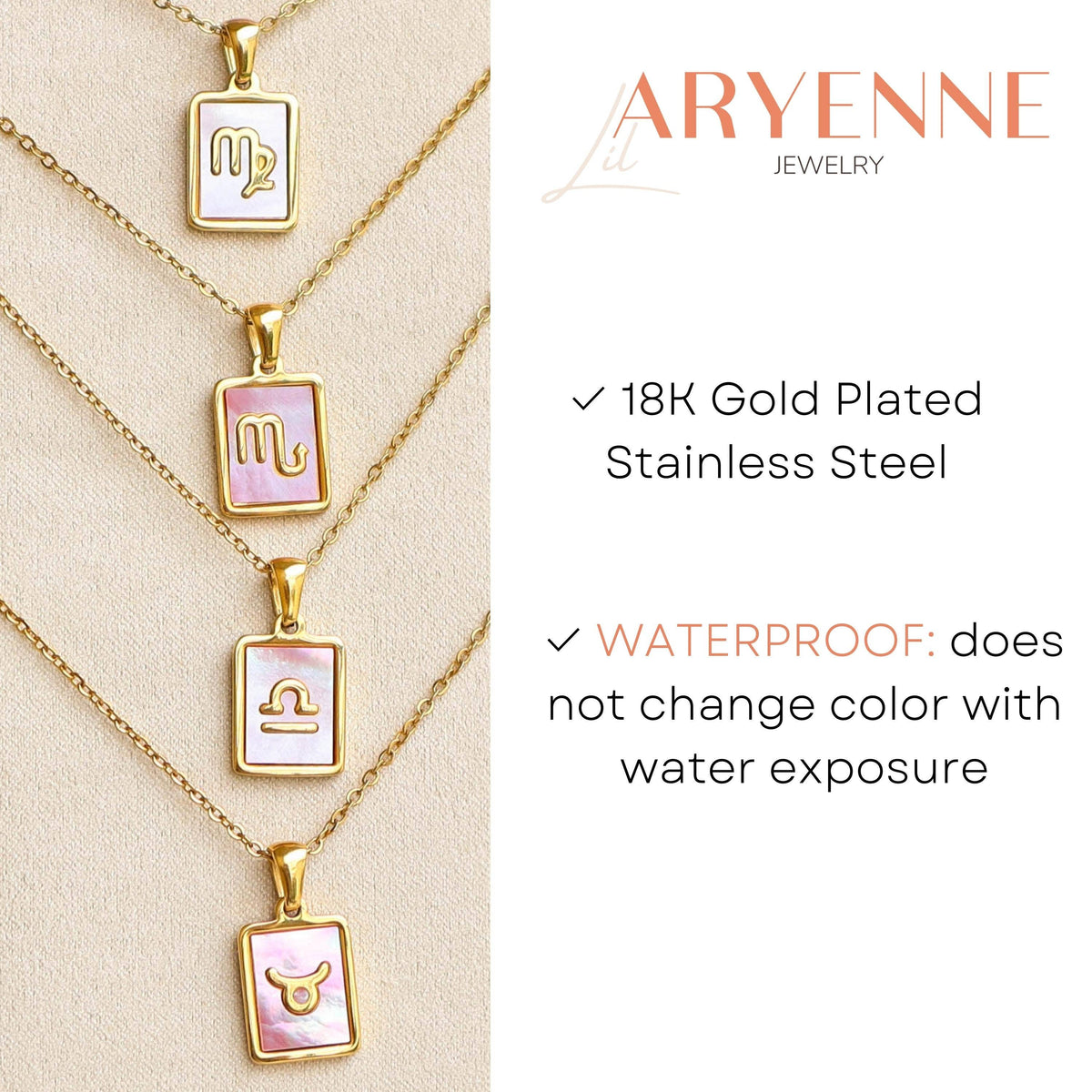 Zodiac Pink Shell Necklace: Leo - Not Every Libra