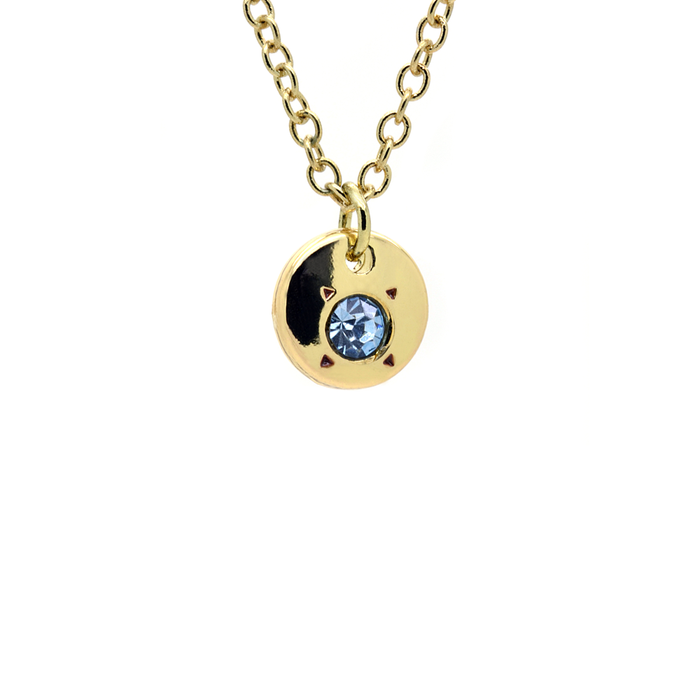 March Birthstone Necklace - Aquamarine Crystal - Not Every Libra