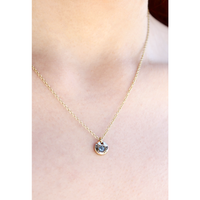March Birthstone Necklace - Aquamarine Crystal - Not Every Libra