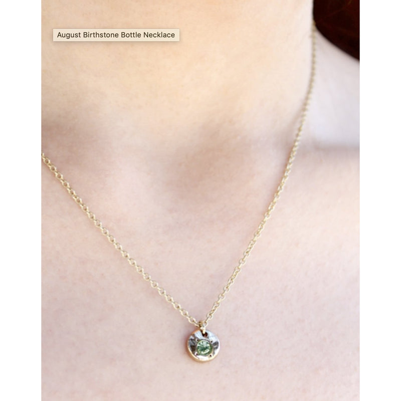 August Birthstone Necklace - Peridot Crystal - Not Every Libra