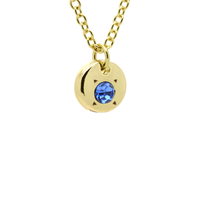 September Birthstone Necklace - Sapphire Crystal - Not Every Libra