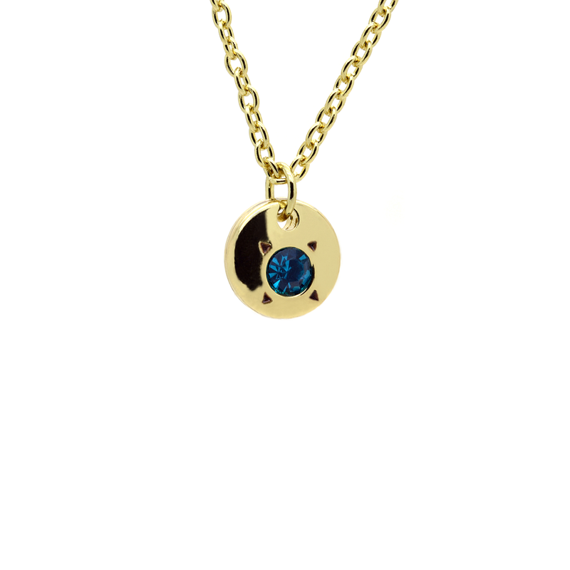 December Birthstone Necklace - Blue Zircon Crystal - Not Every Libra