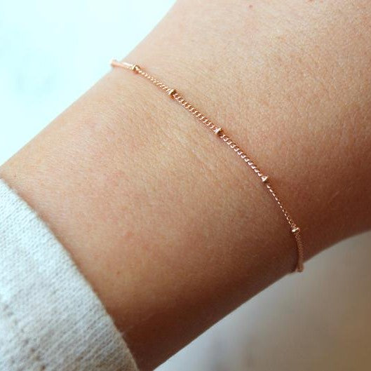 Rose Gold Dew Drop Bracelet - Not Every Libra