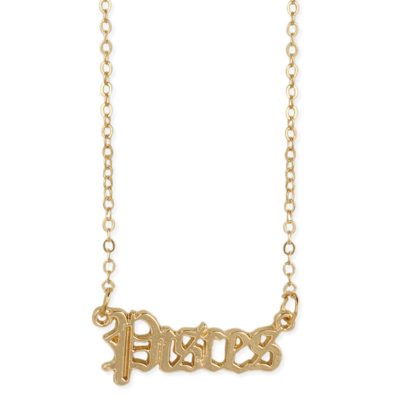 ZAD - Pisces Script Zodiac Necklace - Not Every Libra