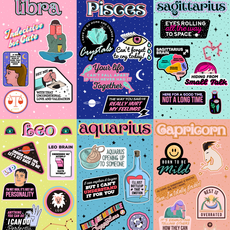 Astrology Sticker Set - Fun Club - Not Every Libra