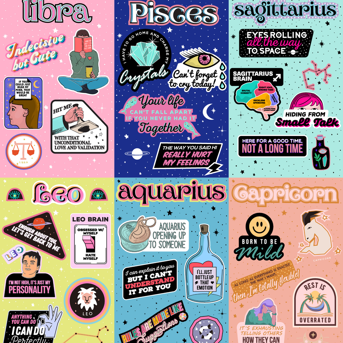 Astrology Sticker Set - Fun Club - Not Every Libra