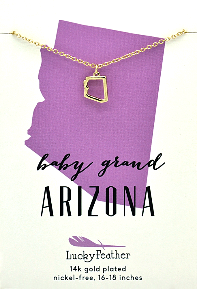 ARIZONA - State Necklace - Gold - Not Every Libra