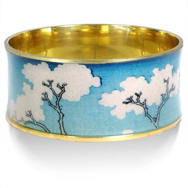 Hokusai White Trees Bangle - Not Every Libra