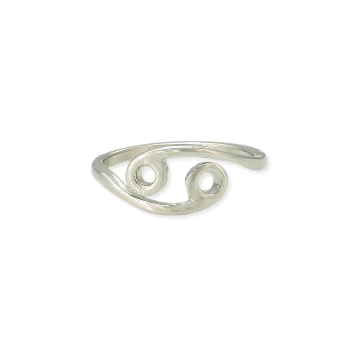 ZAD - Silver Cancer Symbol Zodiac Ring - Not Every Libra