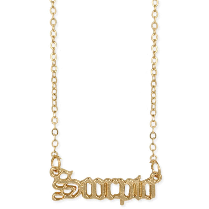 ZAD - Scorpio Script Zodiac Necklace - Not Every Libra