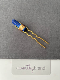 A Worthy Brand - Lapis Lazuli - Crystal Hair Clip - Not Every Libra