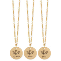 Bee Who You Are Bee Affirmation Gold Necklace - Not Every Libra
