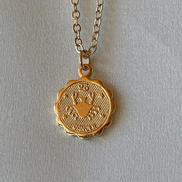 Zodiac Coin Necklace - Cancer - Not Every Libra