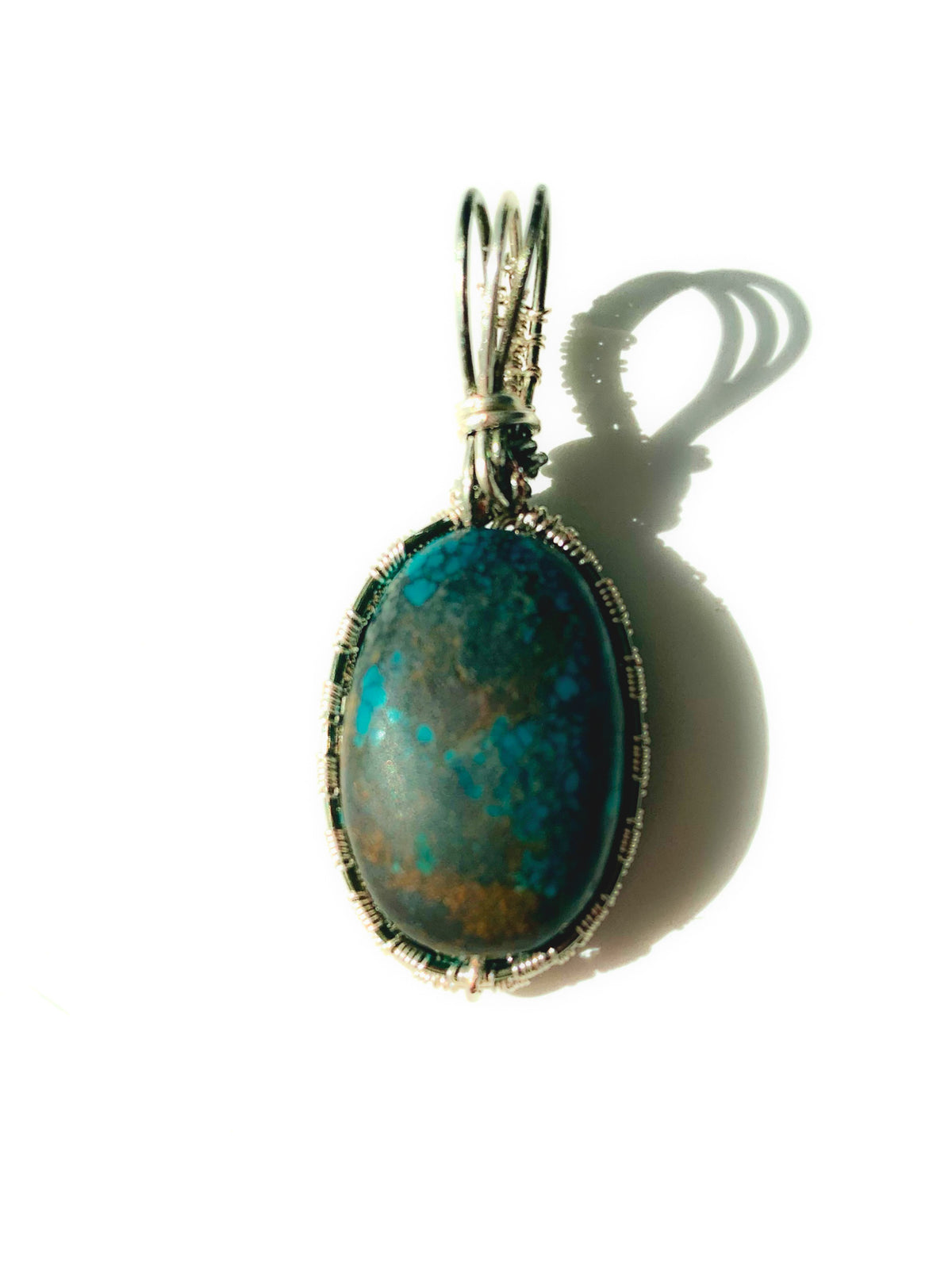 Turquoise Wire Wrapped Pendant - Not Every Libra
