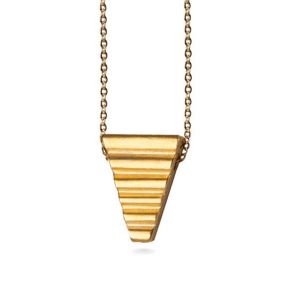 Mesopotamian Gold Triangle Pendant - Not Every Libra