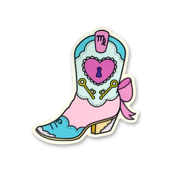 Sara M. Lyons - Zodiac Boots Sticker - Virgo - Not Every Libra