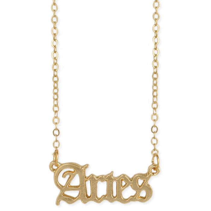 ZAD - Aries Script Zodiac Necklace - Not Every Libra