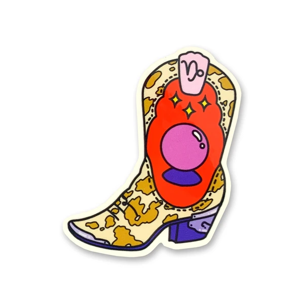 Sara M. Lyons - Zodiac Boots Sticker - Capricorn - Not Every Libra