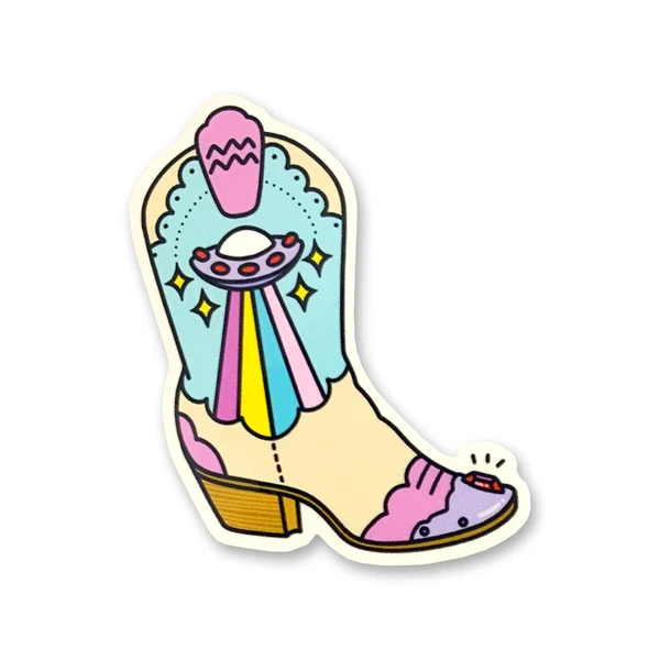 Sara M. Lyons - Zodiac Boots Sticker - Aquarius - Not Every Libra