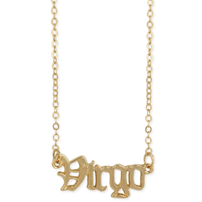 ZAD - Virgo Script Zodiac Necklace - Not Every Libra