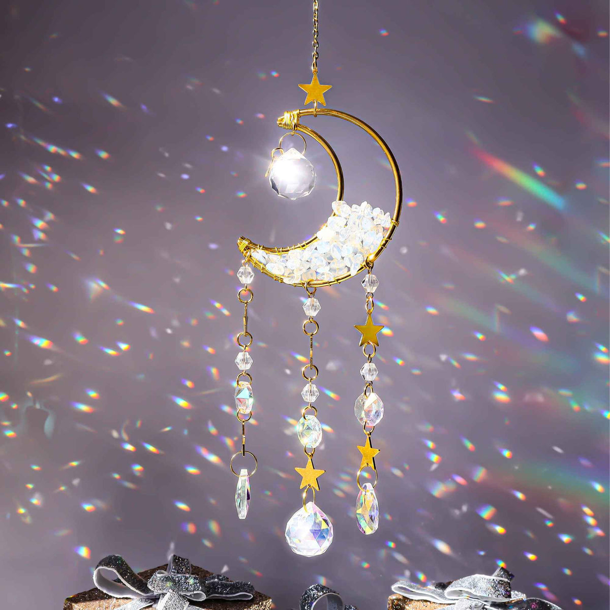 Opalite Moon Suncatcher