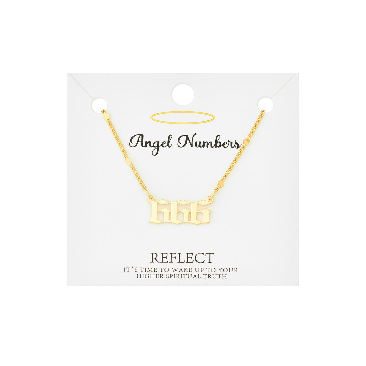 666  - Angel Number Necklace - Gold Tone - Not Every Libra