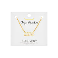 222 - Angel Number Necklace - Gold Tone - Not Every Libra