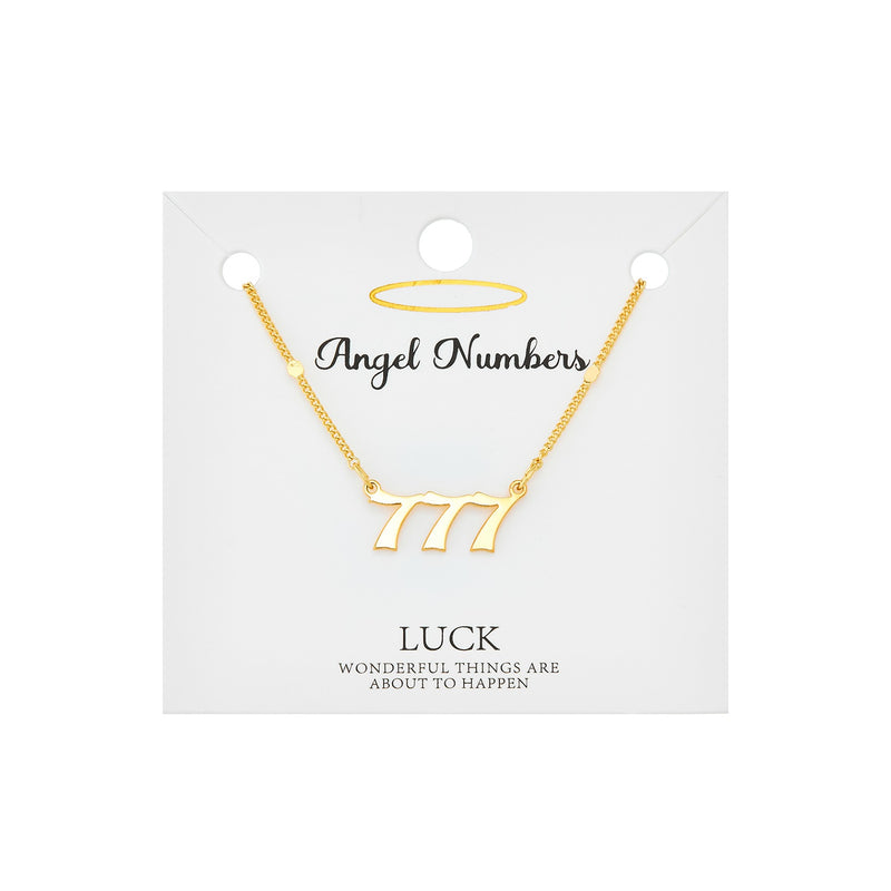 777 - Angel Number Necklace - Gold Tone - Not Every Libra